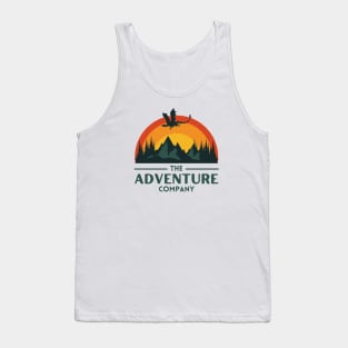 The Adventure Company - Dragon by the Mountain at Sunset - White - Fantasy Tank Top